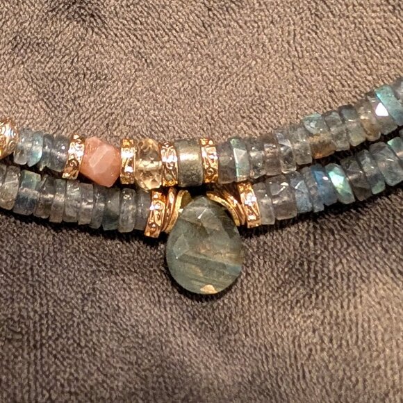 Labradorite, Garnet, and Sunstone Choker Necklaces - Picture 4 of 6